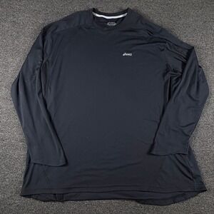 Asics Shirt Mens 3XLT MR213TCW.90 Black Performance Long Sleeve EUC